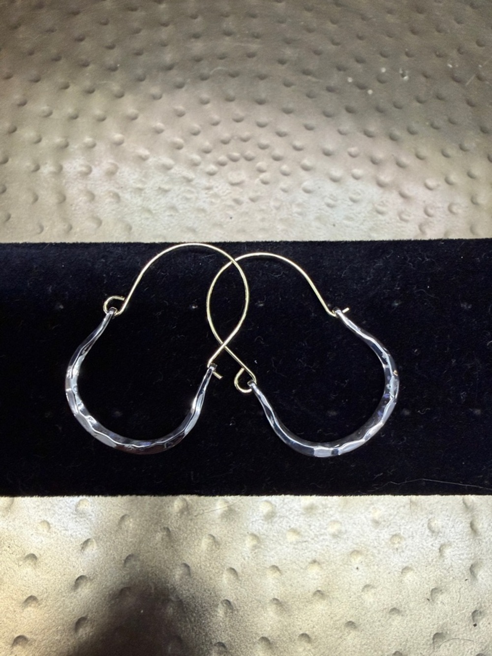 Elegant Two-Tone Hoop Drop Earrings - Gold and Silver